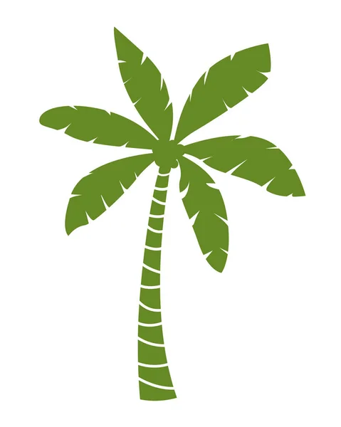 Palm Trees Sagome Vettoriali Illustrazione Isolata Sfondo Bianco Illustrazione Vettoriale — Vettoriale Stock