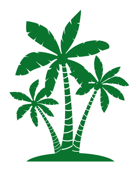Palm Trees Σιλουέτες Διανυσματική Απεικόνιση Απομονώνονται Λευκό Φόντο Εικονογράφηση Διανύσματος — Διανυσματικό Αρχείο