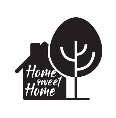 Gayrimenkul, ev ikonu, evim evim güzel evim. Vektör Çizgisi Simgesi.