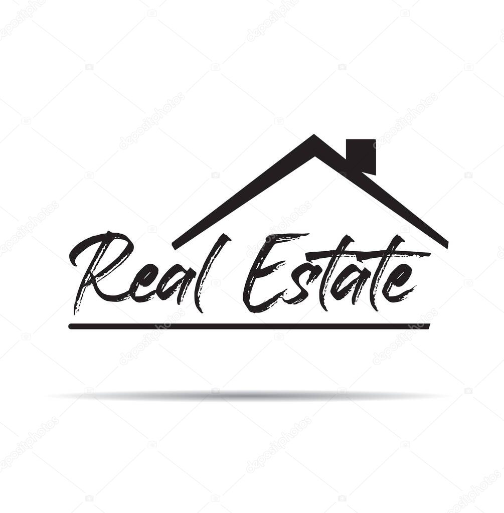 Real Estate logo, Home FOR RENT. Vector outline Icon.