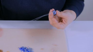 Tasarımcı yapımı el yapımı eardrop