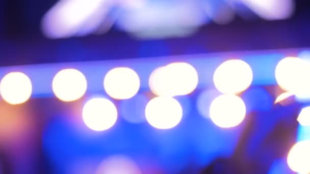 Rozostřené koncertní osvětlení — Stock video