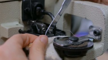 Skinner atelier kürk deri dikiş dikiş makinesi kullanma