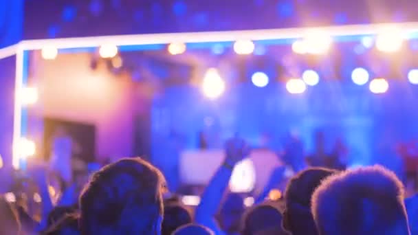 Abstract defocused concert background — Stock Video