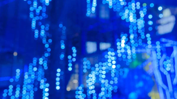 Astratto sfocato bokeh illuminazione blu — Foto Stock