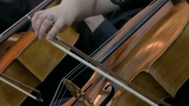 kadın oynarken viyolonsel