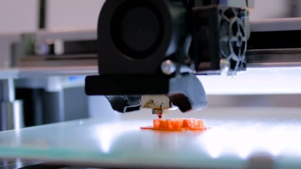 Moderna macchina da stampa 3D modello in plastica — Video Stock