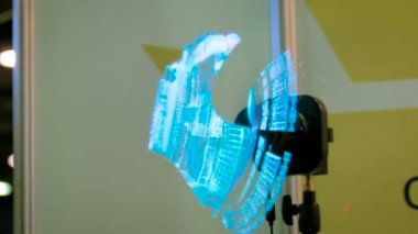 3D öncü sanal fan reklam projektörü