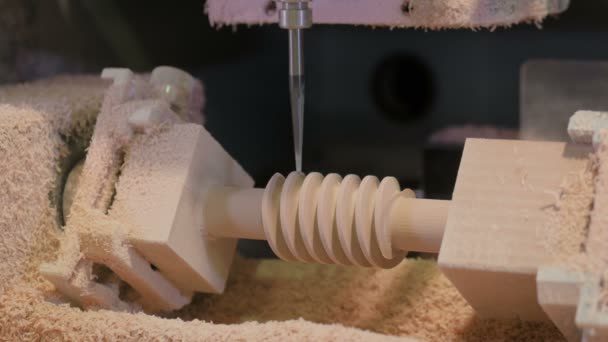CNC engraving milling machine during work — Stock Video