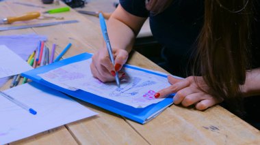 Moda Tasarımcısı çizim tasarım kroki