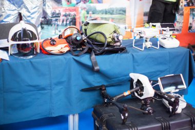 Kurtarma ekibinin özel ekipmanları.