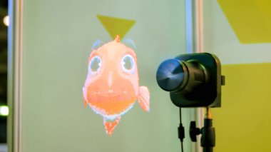 3D öncü sanal fan reklam projektörü
