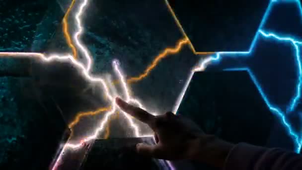 Electricité, éducation, science, concept futuriste et physique 