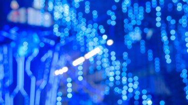 Soyut ufuk mavi aydınlatma bokeh