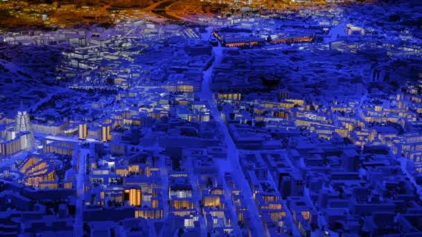 Interaktiv 3D-stadsmodell i Moskva — Stockvideo