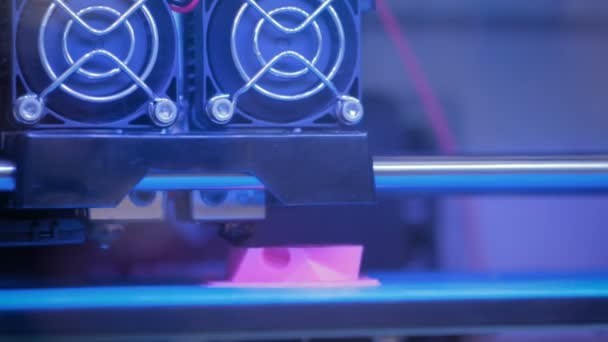 3D έννοια της τεχνολογίας εκτύπωσης — Αρχείο Βίντεο