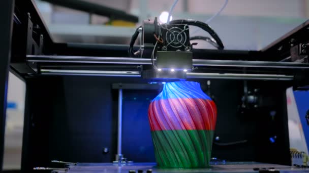 Konsep teknologi pencetakan 3D — Stok Video
