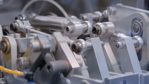 Rörliga delar till verktygsmaskiner för industriellt bruk — Stockvideo