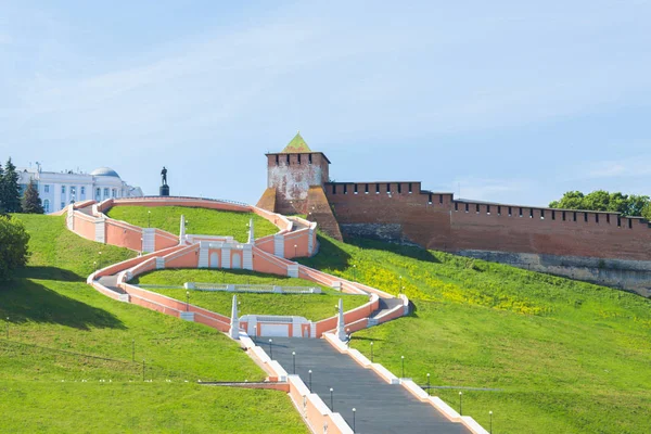 Nizhny Novgorod Kremlin ve Chkalov merdivenleri