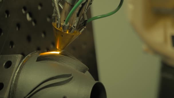 Deposição direta de metal - fusão a laser, tecnologia de fabricação de spray de pó — Vídeo de Stock
