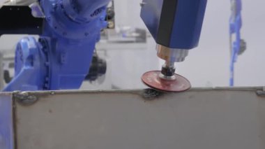 Kaynak öğütme ve yüzey için endüstriyel robotlar robot sergisini bitiriyor