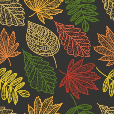 Sonbahar sorunsuz yaprak desen