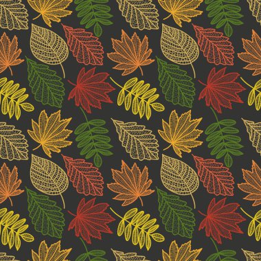 Sonbahar sorunsuz yaprak desen