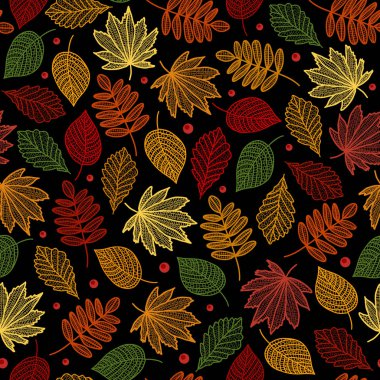 Dikişsiz desen akçaağaç yaprağı