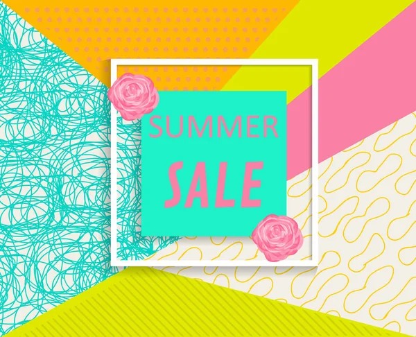 Poster picture summer sale — Stock Vector