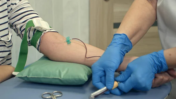 Doadora Dar Sangue Tiro Perto Tiro Profissional Resolução 097 Você — Fotografia de Stock