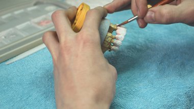 Diş hekimi hazırlamak insan çene modeli