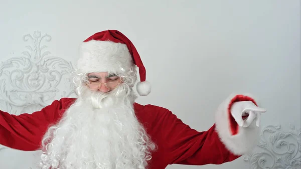 Papai Noel dançando como Michael Jackson — Fotografia de Stock