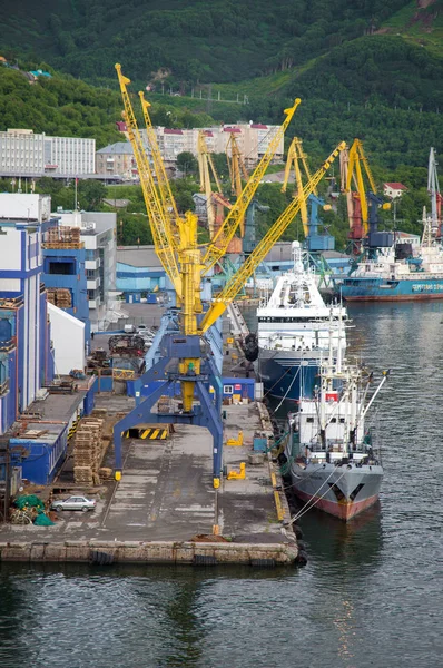 Petropavlovsk Kamchatsky şehrindeki boşaltma tersanesinde gemi