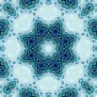 Renkli kare soyut mandala arka plan. Dikişsiz simetri geometrik desen süs.