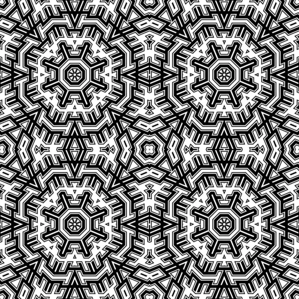 Geometrický Bezešvý Vzor Bílých Černých Čar Pruhů Klikatých Klikatých Míst — Stock fotografie