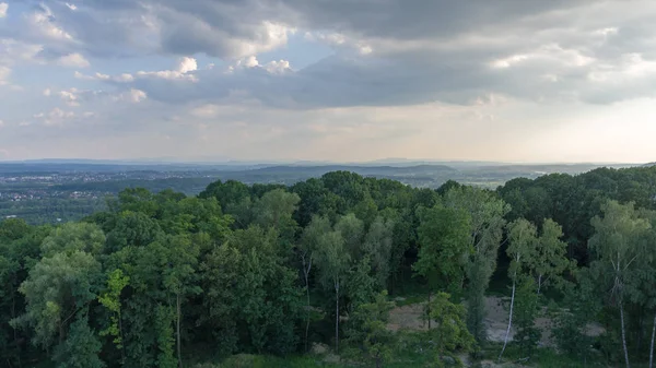 Lotnicze Kraków Widok Kopiec Kostusko Kopiec — Zdjęcie stockowe