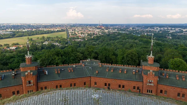 Hava Kopiec Kostusko, Krakus Höyük Krakow — Stok fotoğraf