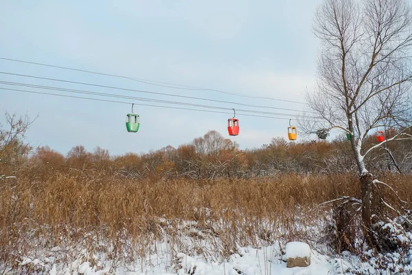 Kharkiv Oekraïne Kabel Personenauto Maxim Gorky Central Park Voor Cultuur — Stockfoto