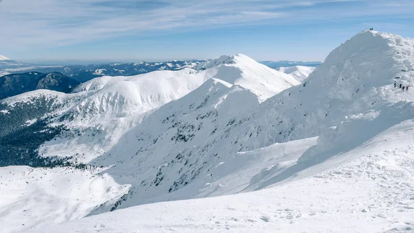 Vedere din muntele Chopok, cel mai înalt vârf din Tatra de Jos, Jasna, Slovacia — Fotografie, imagine de stoc