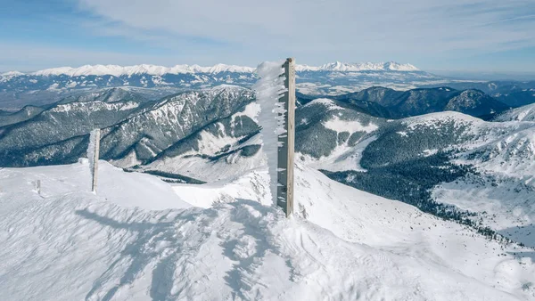 Vedere din muntele Chopok, cel mai înalt vârf din Tatra de Jos, Jasna, Slovacia — Fotografie, imagine de stoc