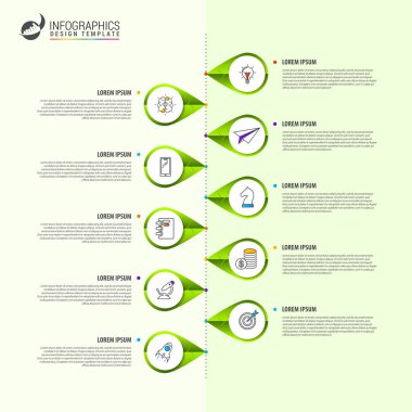 Infographic tasarım şablonu. 10 adımlı zaman çizelgesi konsepti. İş akışı düzeni, diyagram, pankart, web tasarımı için kullanılabilir. Vektör illüstrasyonu