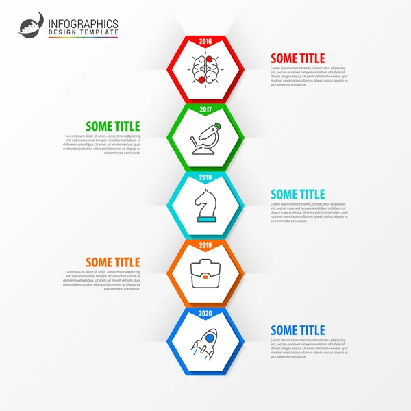 Plantilla Diseño Infográfico Concepto Línea Tiempo Con Pasos Puede Utilizar — Vector de stock