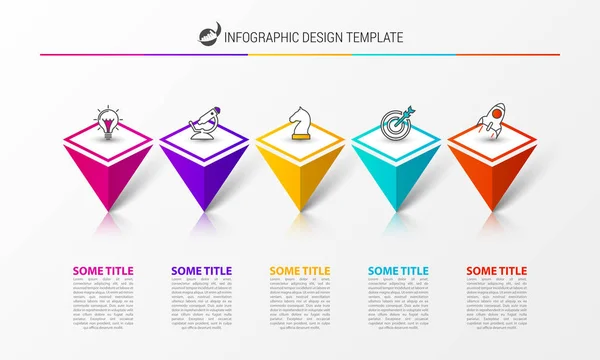 Modèle Conception Infographie Concept Créatif Étapes Peut Être Utilisé Pour — Image vectorielle