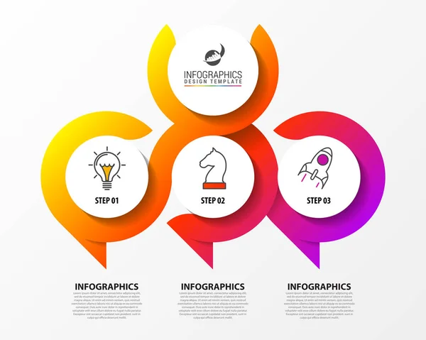 Infografische Design Vorlage Kreatives Konzept Mit Schritten Kann Für Workflow — Stockvektor