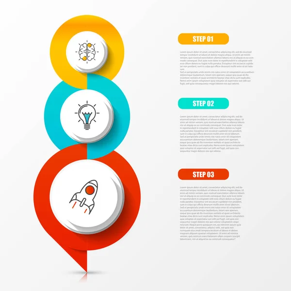 Modèle Conception Infographie Concept Créatif Étapes Peut Être Utilisé Pour — Image vectorielle