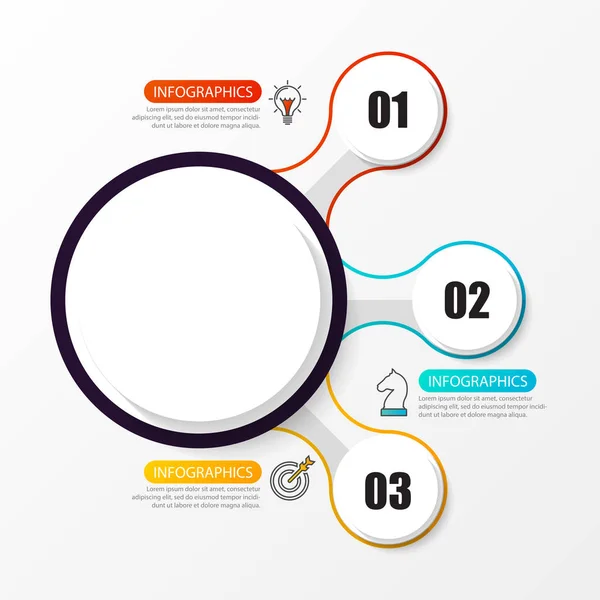 Infografikai Tervezési Sablon Kreatív Koncepció Lépésben Használható Munkafolyamat Elrendezés Diagram — Stock Vector