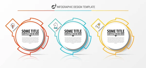 Modelo Design Infográfico Conceito Criativo Com Passos Pode Ser Usado —  Vetores de Stock