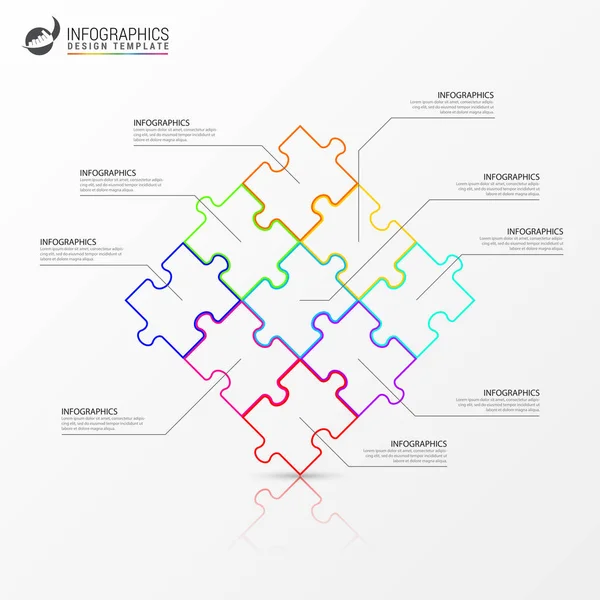 Infografikai Tervezési Sablon Kreatív Koncepció Lépéssel Használható Munkafolyamat Elrendezés Diagram — Stock Vector