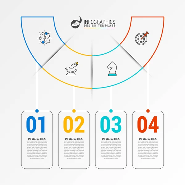 Modèle Conception Infographie Concept Créatif Étapes Peut Être Utilisé Pour — Image vectorielle