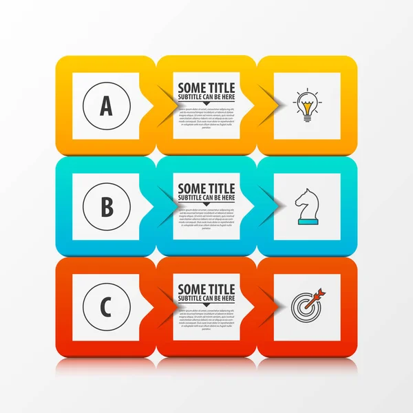 Plantilla Diseño Infográfico Concepto Creativo Con Pasos Puede Utilizar Para — Archivo Imágenes Vectoriales